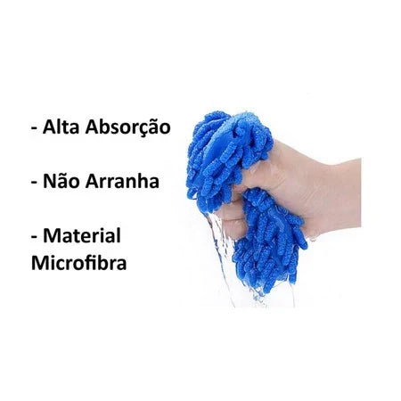 Kit 2 Luvas de Microfibra Multifuncional Superfina para Limpeza